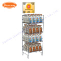 folding grocery store metal free standing wire potato chips metal display rack for snack